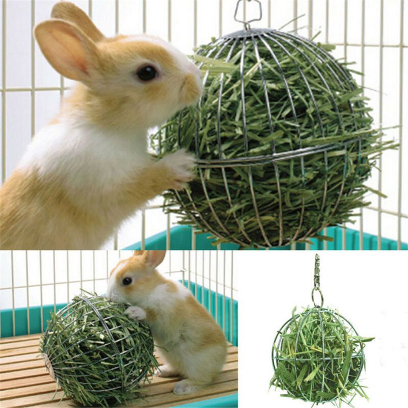 8cm Sphere Feed Dispenser Hanging Ball Guinea Pig Hamster Rabbit Pet Toy ~