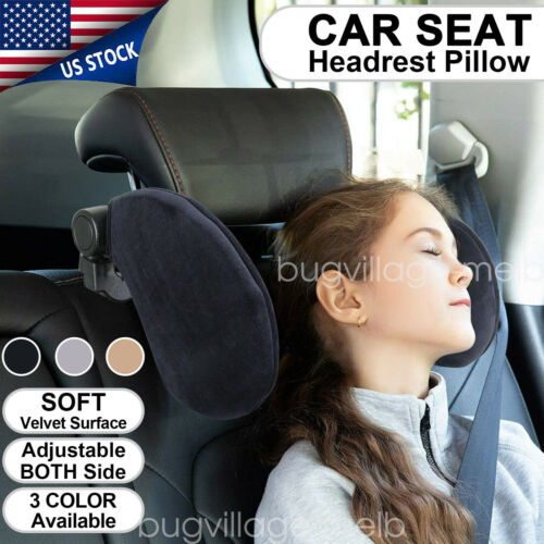 Car Seat Headrest Pillow Adjustable Neck Support For Kids Adults Travel Cushion
