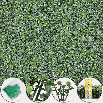12pcs 20x20" Artificial Boxwood Wall Hedge Mat Plant Panels Outdoor Grass Fence