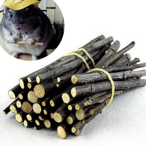 50g Apple Wood Chew Stick Twig Small Pet Cute Rabbit Rat Hamster Chinchilla Toy