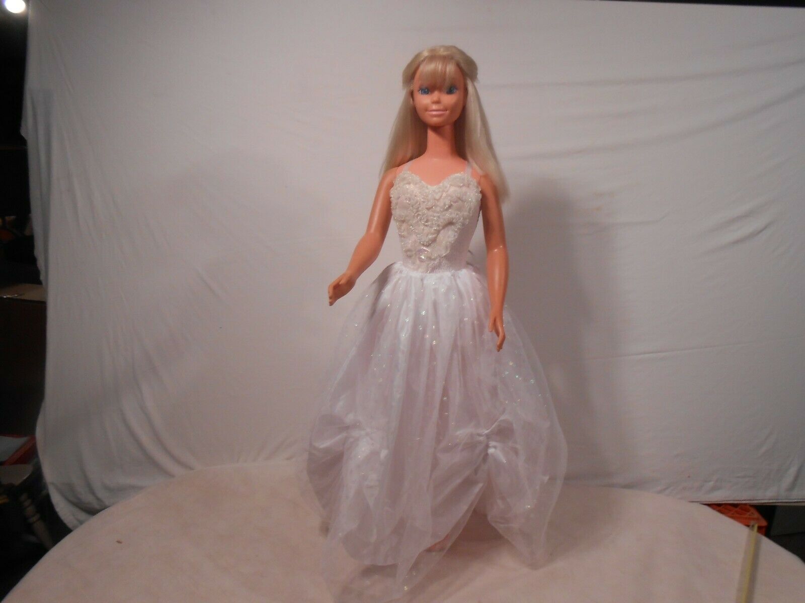 Vintage My Size Bridal Barbie W/ Wedding Dress! Very Nice! Princess Angel Mattel