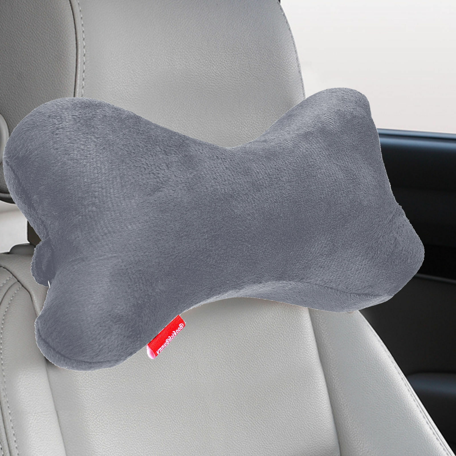 Dog Bone Car Neck Pillow Head Rest Memory Foam Travel Road Trip Posture Support